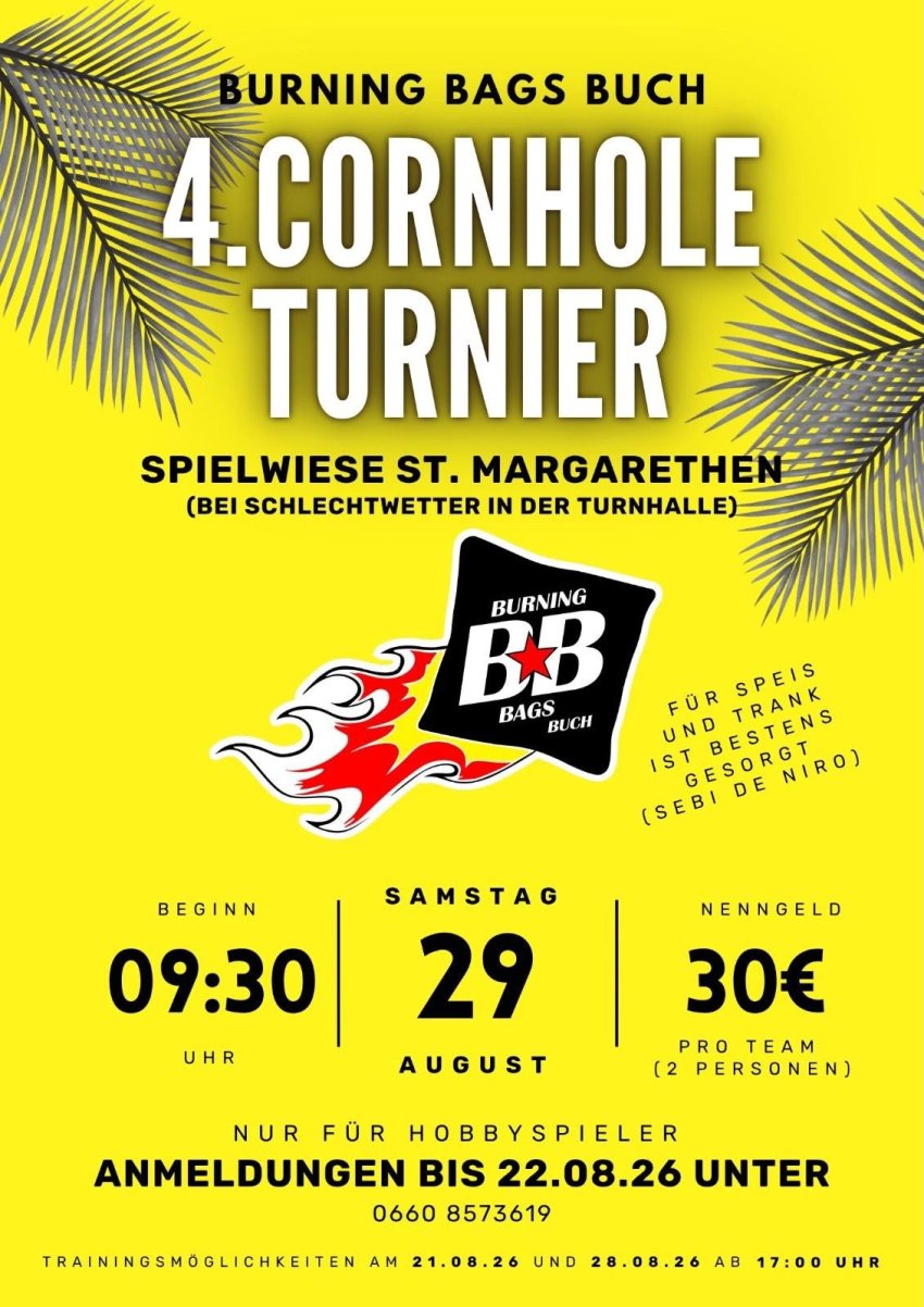 Cornhole Turnier der Burning Bags Buch