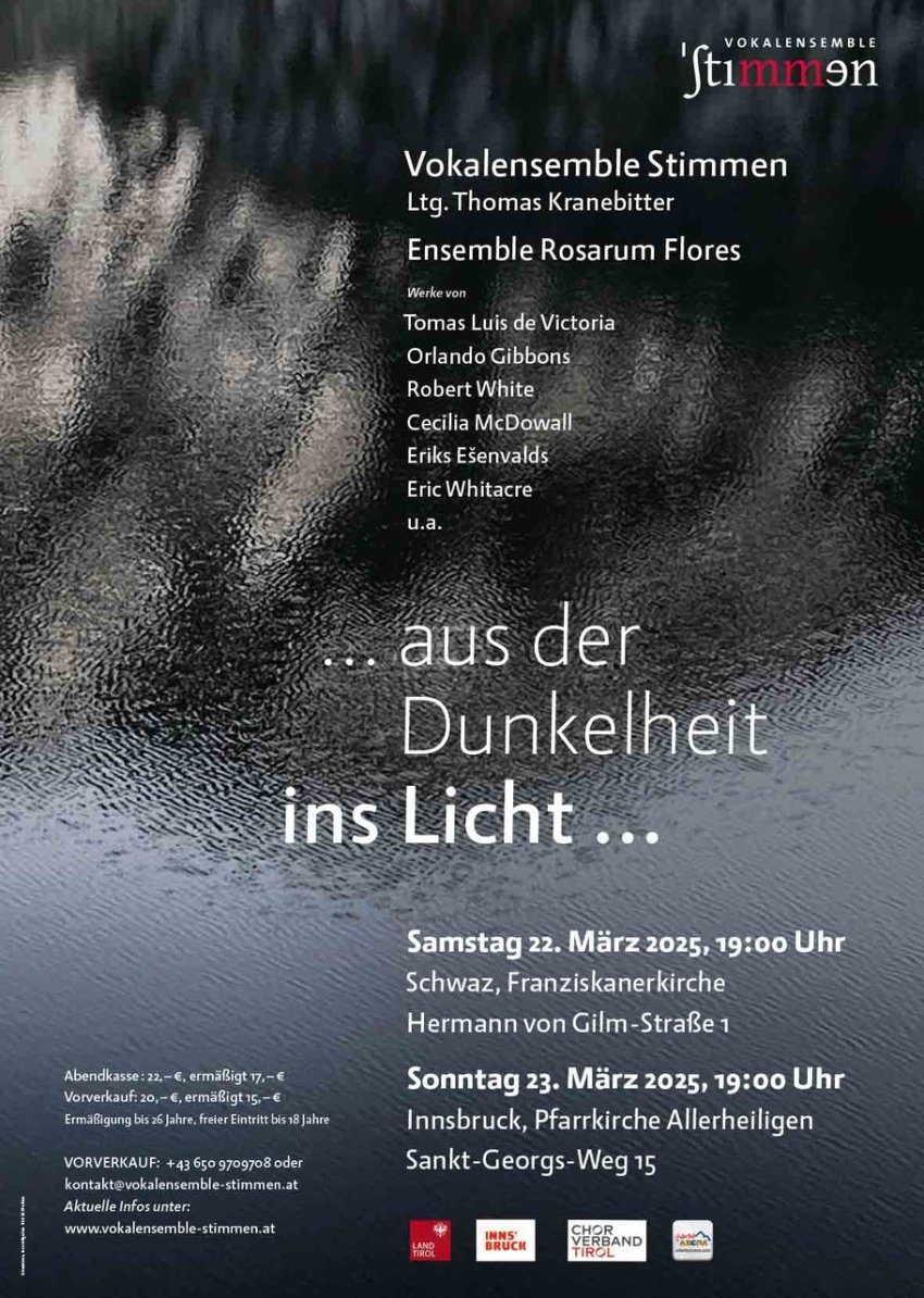 ...aus der Dunkelheit ins Licht...: Chormusik zur Fastenzeit